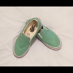 Teal low top vans